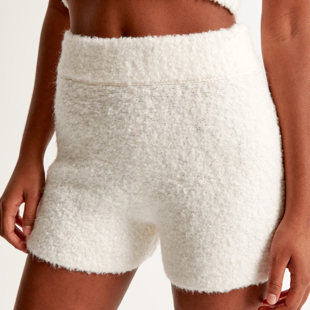 SKIMS White Cozy Knit Shorts